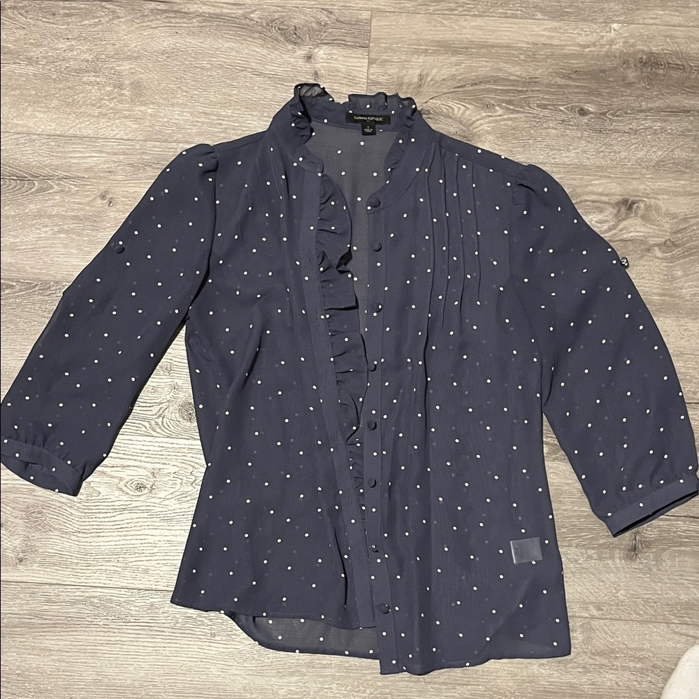 Semi-sheer Polka Dot Blouse
